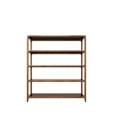 Una struttura semplice e massiccia quella della libreria Bellagio, un mobile contenitore a giorno versatile e funzionale.