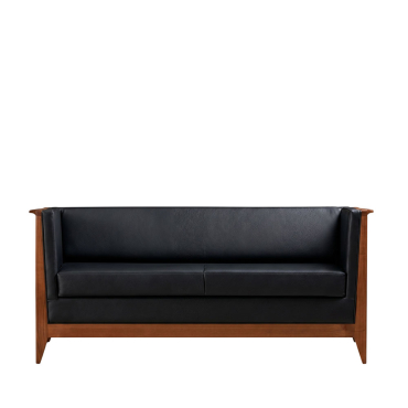Torino è un divano elegante con struttura lineare in legno di ciliegio. L'imbottitura interna ed esterna della struttura delinea un design rigoroso e minimal.